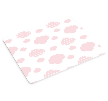 Tapetes de rato com texturas e padrões Nuvem rosa fofa - TenStickers