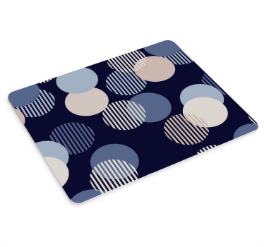 Mauspad Muster Verschiedene kreise auf dunkelblauem Mauspad - TenStickers