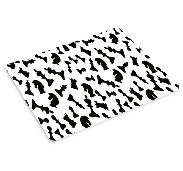 Tapetes de rato  peças de xadrez pretas - TenStickers