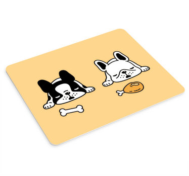 Alfombrilla raton original Dos pugs bebé durmiendo boca arriba - TenVinilo