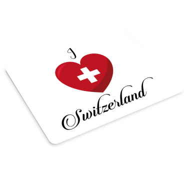 Tappetino mouse amo la svizzera - TenStickers