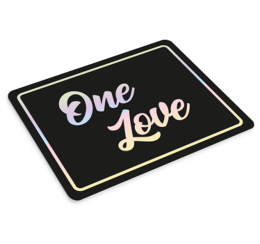 Yksi rakkausteksti sydän hiirimatto sanonnalla - Tenstickers