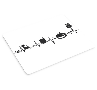 Halloween coração linha mais mousepads - TenStickers
