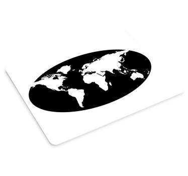 Tapetes de rato mapa mundo Fundo branco simples - TenStickers