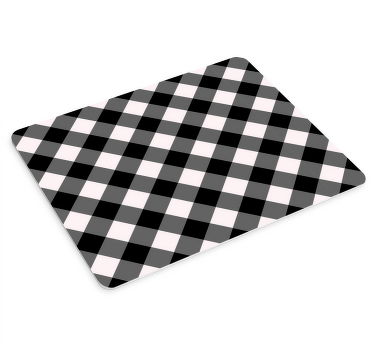 Check pattern black and white original mousepad - TenStickers
