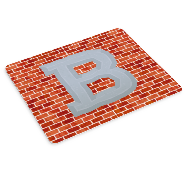 Alfombrilla raton con nombre Pared de ladrillo personalizada - TenVinilo