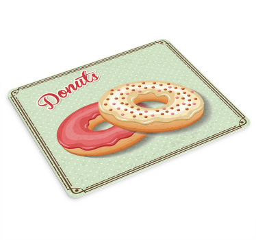 더 많은 마우스 패드를 뿌린 도넛 - TenStickers