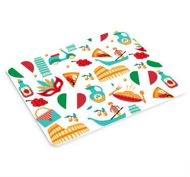 Italyan sembolleri kalp orijinal mouse pad - TenStickers