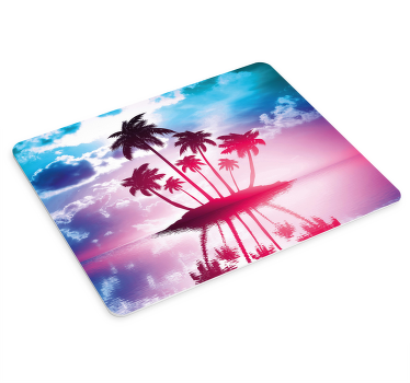 Pembe mavi gökyüzü ve yansıma orijinal mouse pad - TenStickers