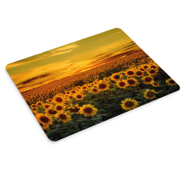 Podkładki pod mysz oryginalne Pole słoneczników - TenStickers