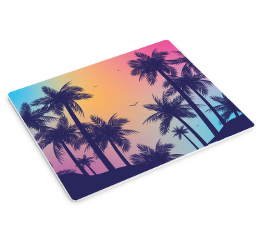 Palmy barevné nebe originální podložka pod myš - TenStickers