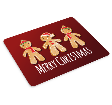 Gingerbread men red more mousepads - TenStickers