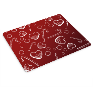 Sweet Heart Patterns christmas mouse pad - TenStickers
