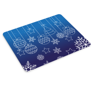 Snowflake and Christmas ornaments mousepads - TenStickers