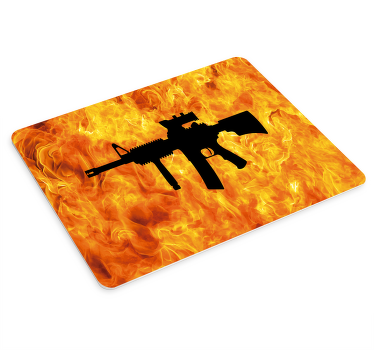 Pistol i flammer original musematte - Tenstickers