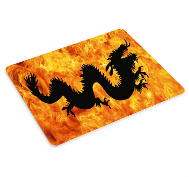 Flammende drage original musematte - Tenstickers