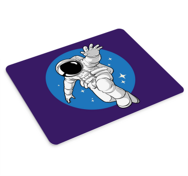 宇宙飛行士イラストオリジナルマウスパッド - TENSTICKERS