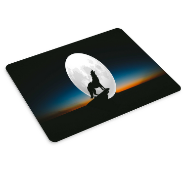 Howling wolf in a moonlight more mousepads - TenStickers