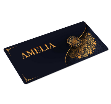 Alfombrilla de ratón XXL con nombre y mandala - TenVinilo