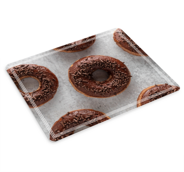 チョコアイシングのドーナツ オリジナルマウスパッド - TENSTICKERS
