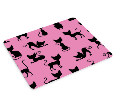 Gatos rosados y negros más alfombrillas de ratón - TenVinilo