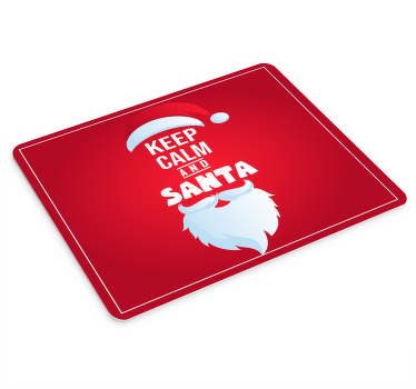 Mantén la calma y santa navidad alfombrilla ratón - TenVinilo