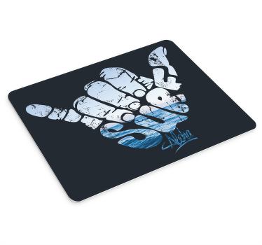 Shaka hand with sea background more mousepads - TenStickers
