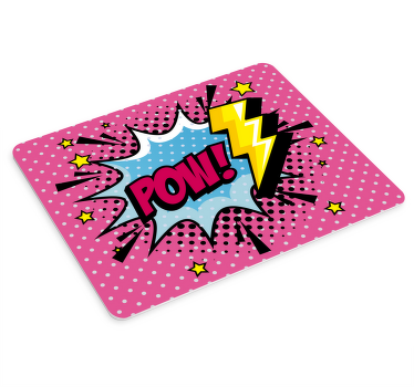 Pow pink billede flere musemåtter - TenStickers