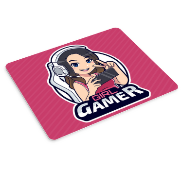 Girl gamer mouse pad quotes - TenStickers