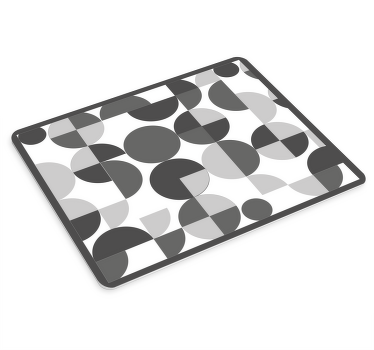 Pilkos abstrakčios formos plytelių pelės stalo padekliukai raštai - „Tenstickers“