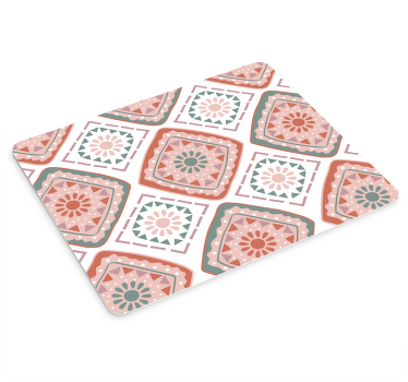 Alfombrilla de ratón texturas Azulejo boho verde azulado - TenVinilo