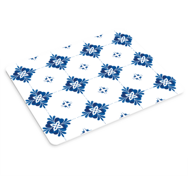 复古蓝瓷砖鼠标垫图案 - TenStickers