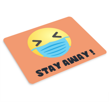 ステイアウェイマスク絵文字オリジナルマウスパッド - TENSTICKERS