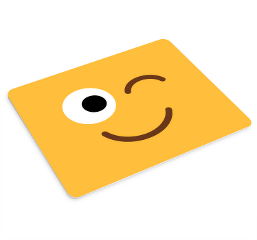 Tapetes de rato originais Emoji de piscadela - TenStickers