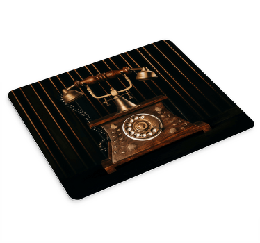 ヴィンテージの古い電話オリジナルのマウスパッド - TENSTICKERS