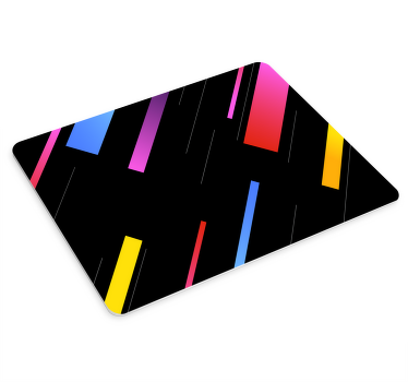 Diagonale fargerike striper musematte gaming - Tenstickers
