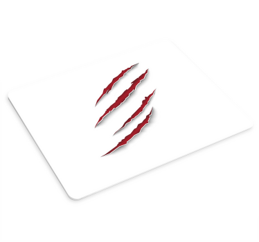 Alfombrilla gaming xxl Juego rojo arañazo ardiente - TenVinilo