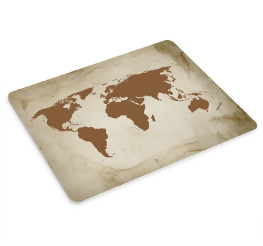 Alfombrilla ratón mapamundi Tonos marrones vintage - TenVinilo
