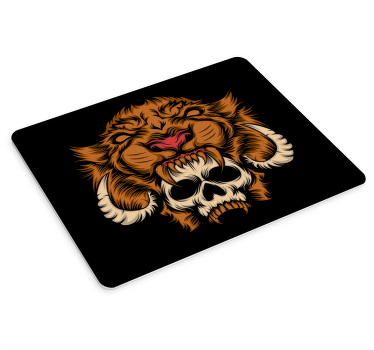 Kaplan ve iskelet yüz oyun mouse pad - TenStickers