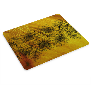Mouse pad original de floarea-soarelui vintage - TenStickers