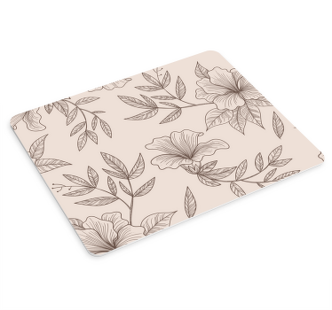 Mauspad originell Handgezeichnetes blumenmuster - TenStickers
