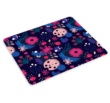 Abstrakti maalattu kukka kuvio Alkuperäinen hiirimatto - Tenstickers