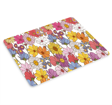 彩色花卉图案原装鼠标垫 - TenStickers