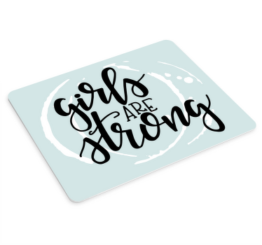 Les filles de typographie sont fortes plus de tapis de souris - TenStickers