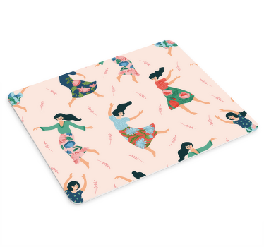 Girl power pattern colorful original mouse pad - TenStickers
