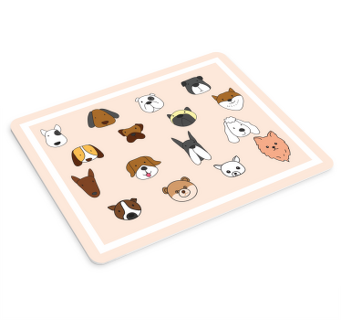 Cartoon dog breeds original mouse pad - TenStickers