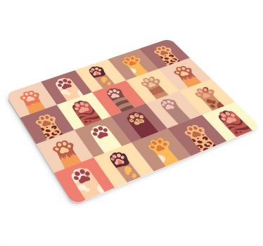 Tapetes de rato originais Desenho de patas de gato - TenStickers