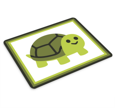 有趣的微笑龟卡通原创鼠标垫 - TenStickers