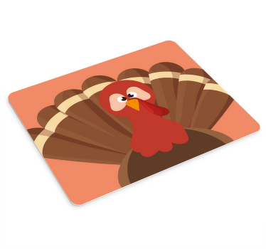 Peeping thanksgiving turkey more mousepads - TenStickers