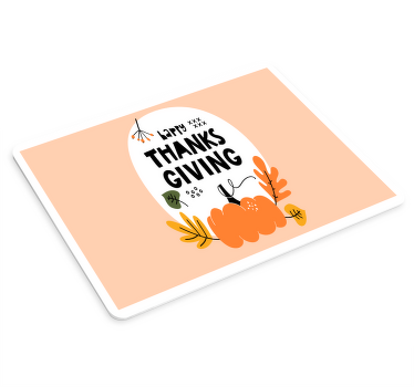Minimal thanksgiving pumpkin text mousepads - TenStickers